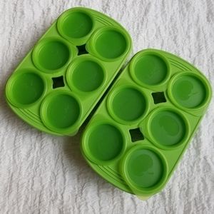 Mastrad 6 Portion Baby Pod, 2 oz, Green - Set of 2